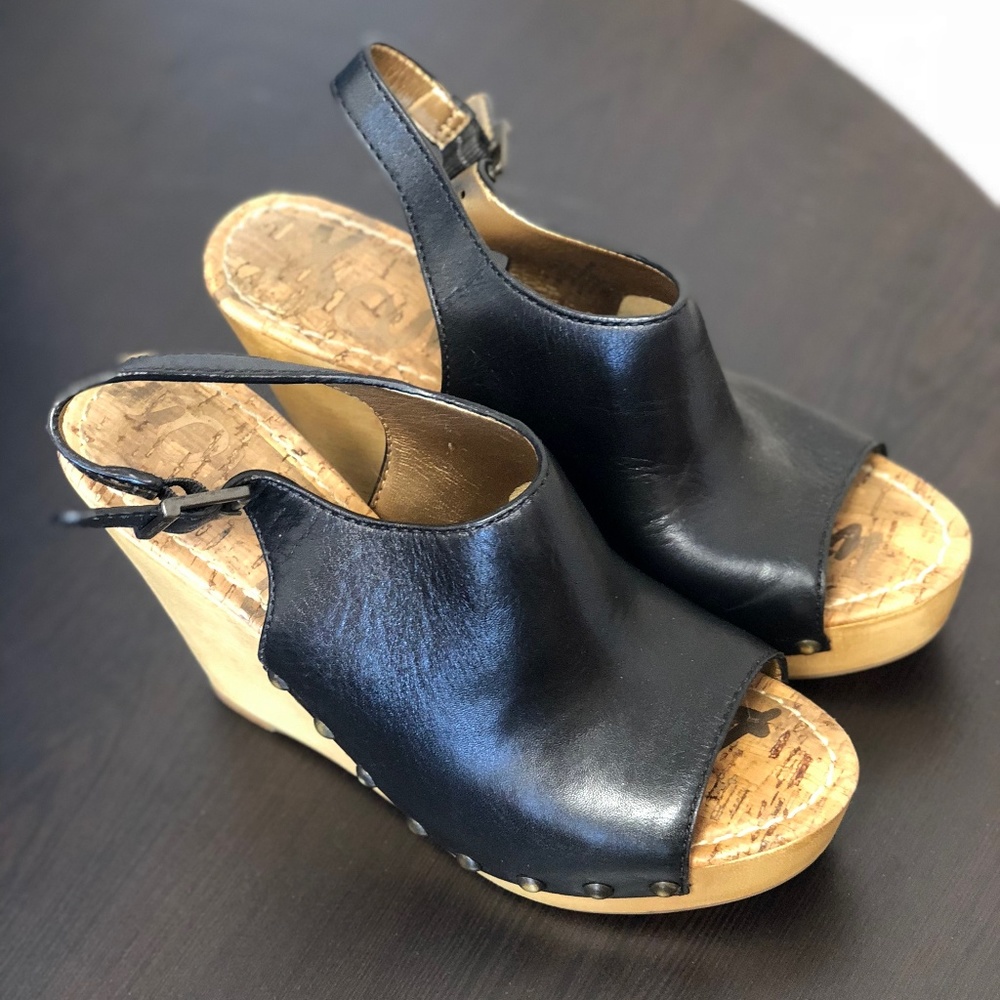 Sam Edelman Camilla Wedges Black 7.5